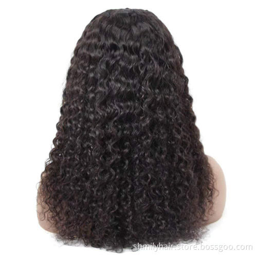 Natural Water Wave U Part Brazilian 100% Human Hair Wigs For Black Women Wholesale Raw Indian Virgin Blend Wig Hair Extensions